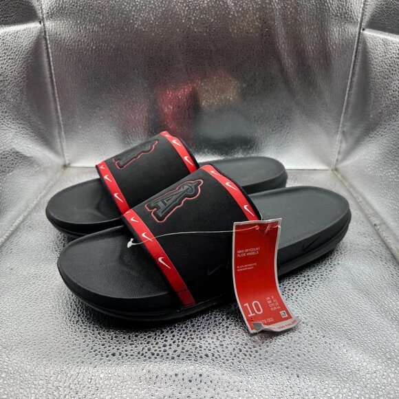 Size 10 Nike Offcourt MLB Angels Mens Black Anthracite Slides‎ DH6979-001 main image 4